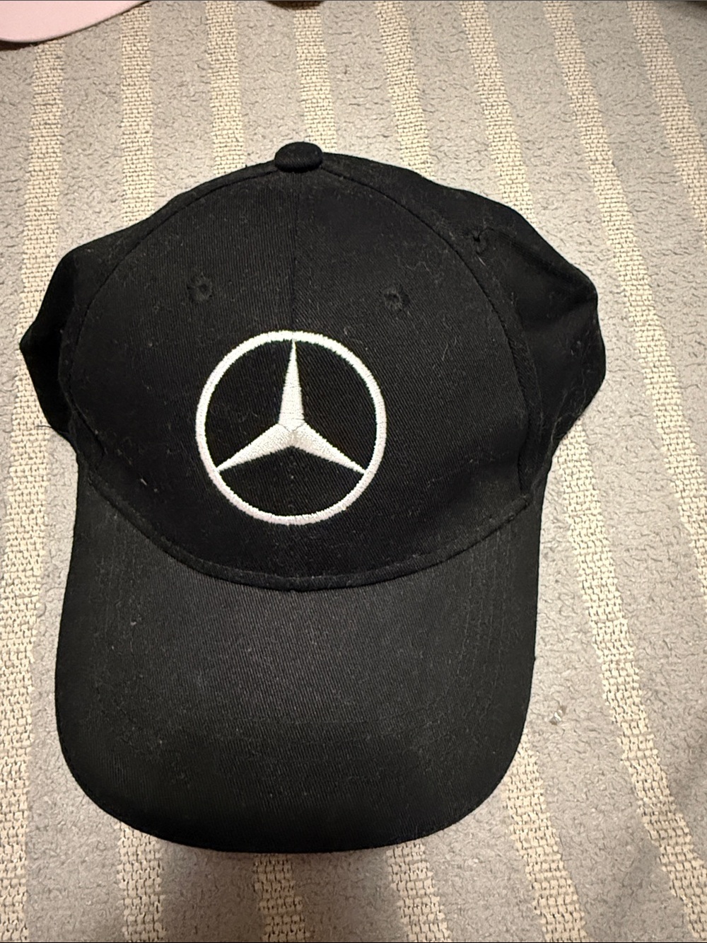 Mercedes Black Embroidered Logo Baseball Cap